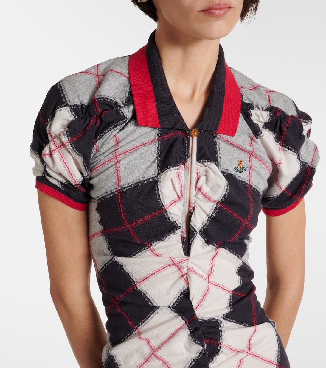 Pulling argyle cotton midi dress | Vivienne Westwood