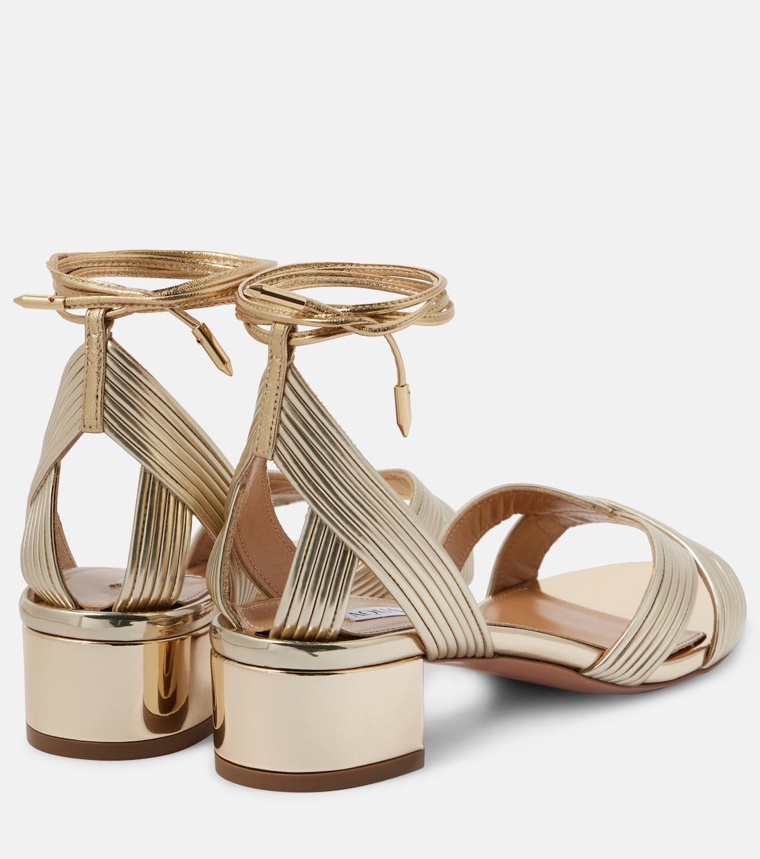 Sandalen Ari 35 aus Metallic-Leder | Aquazzura