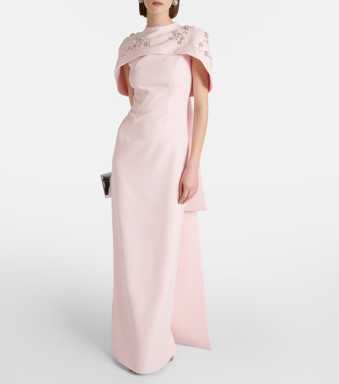 Verzierte Robe aus Crêpe | Safiyaa