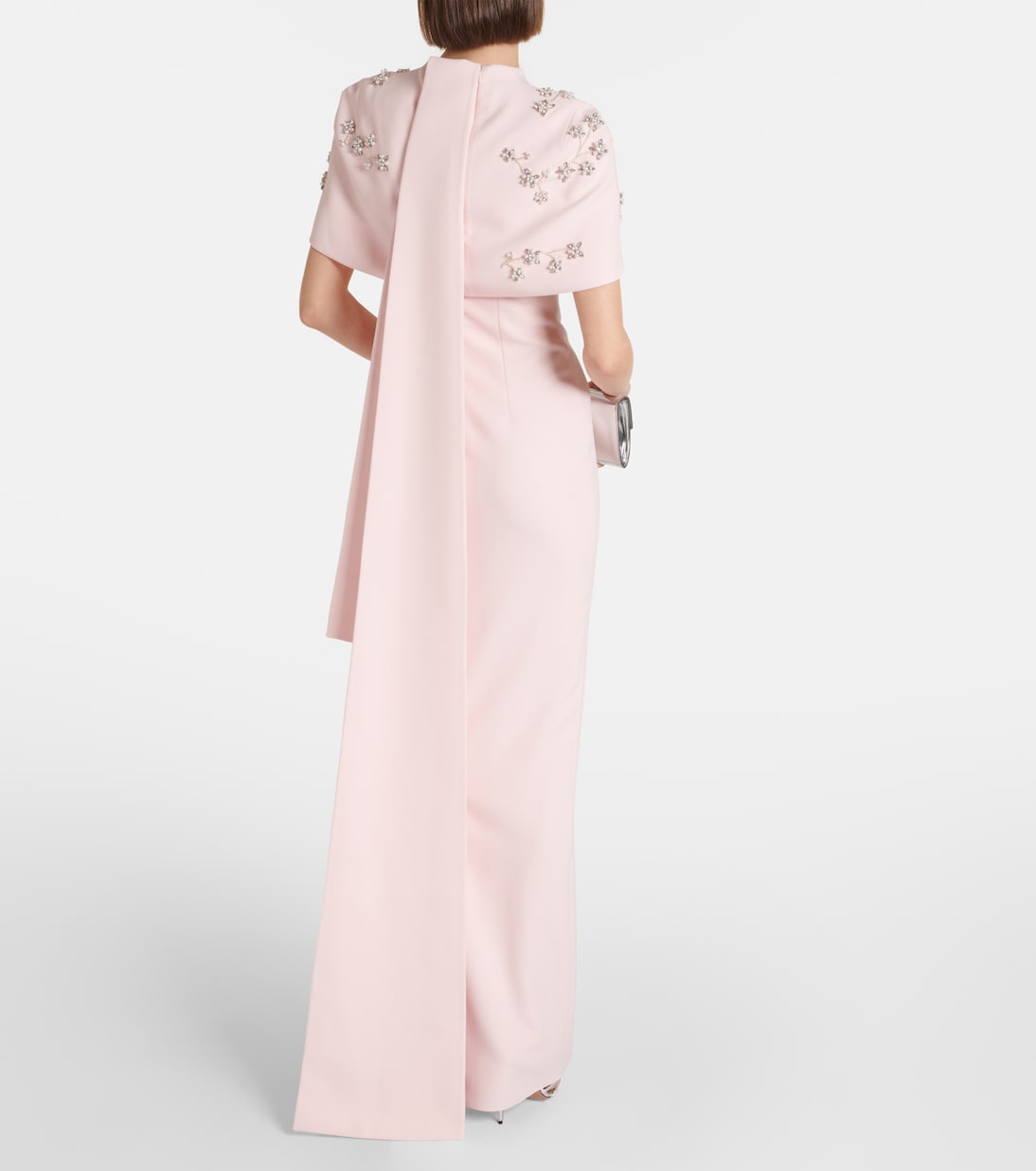 Verzierte Robe aus Crêpe | Safiyaa
