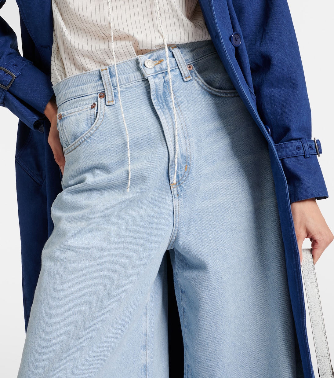 Jeans a gamba larga Nolan e vita media | Agolde