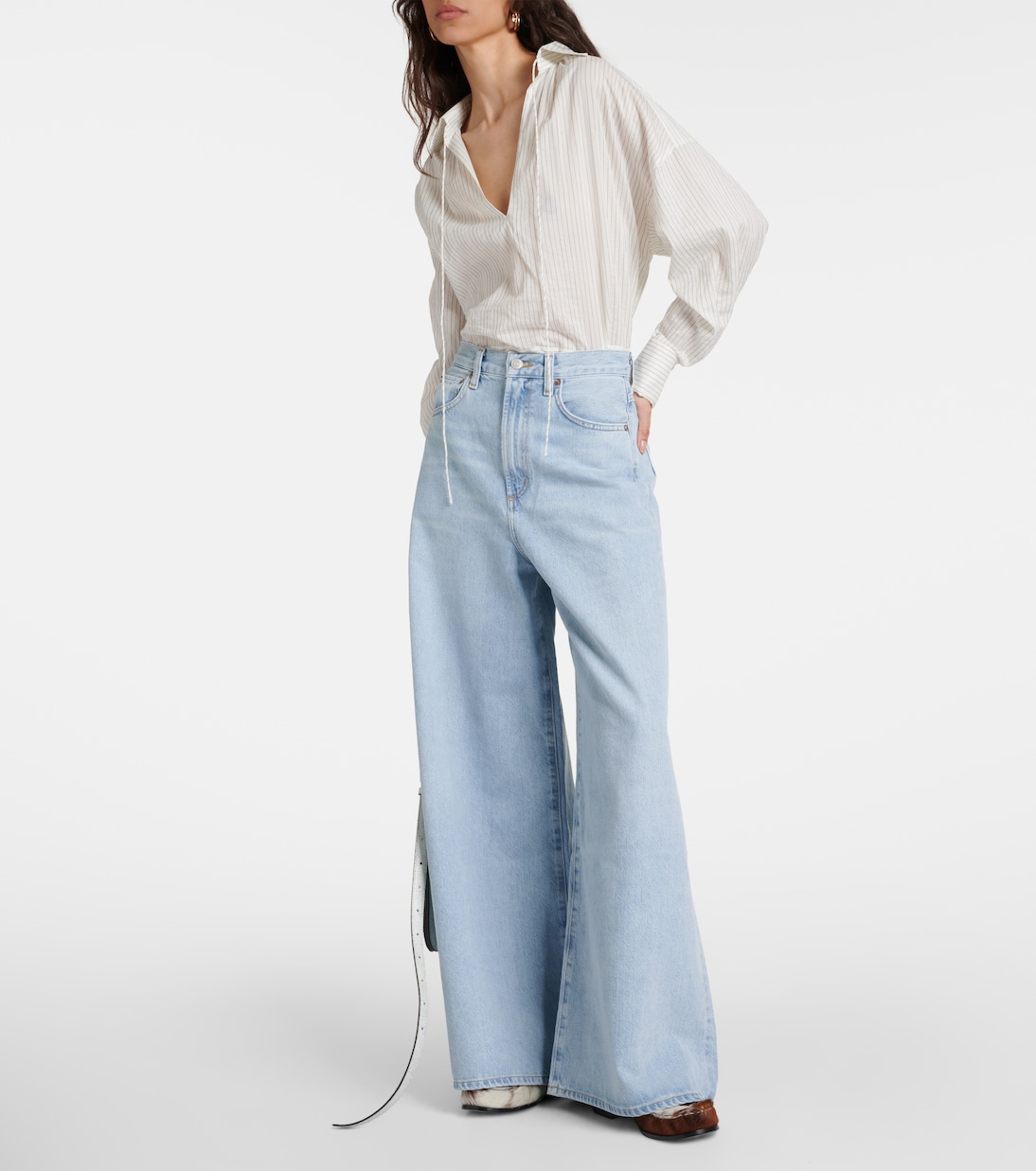 Jeans a gamba larga Nolan e vita media | Agolde