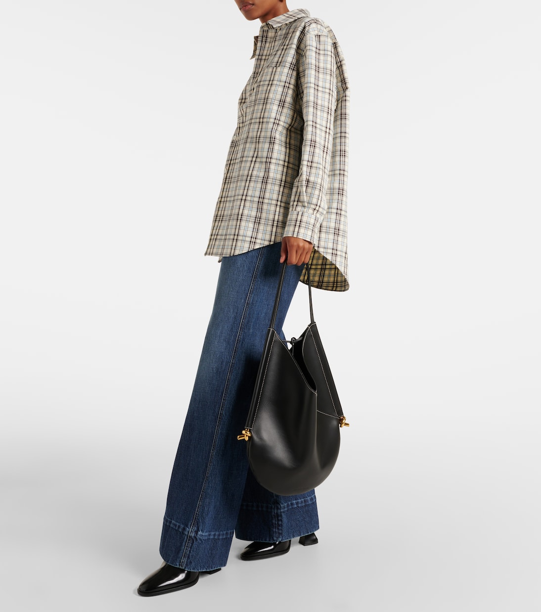 Solstice Medium leather shoulder bag | Bottega Veneta