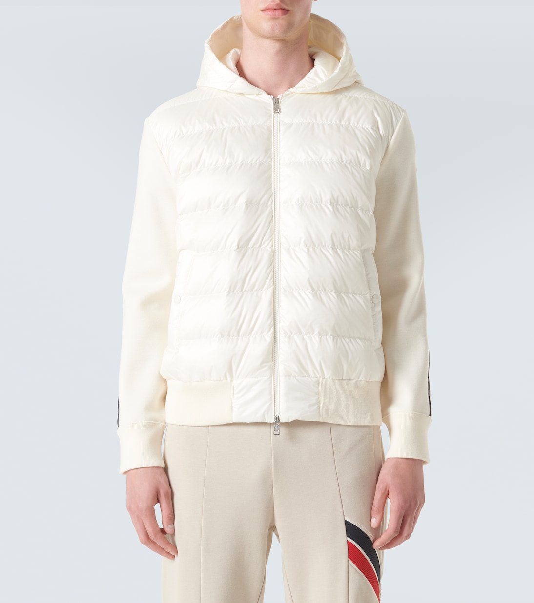 Down-paneled wool hoodie | Moncler