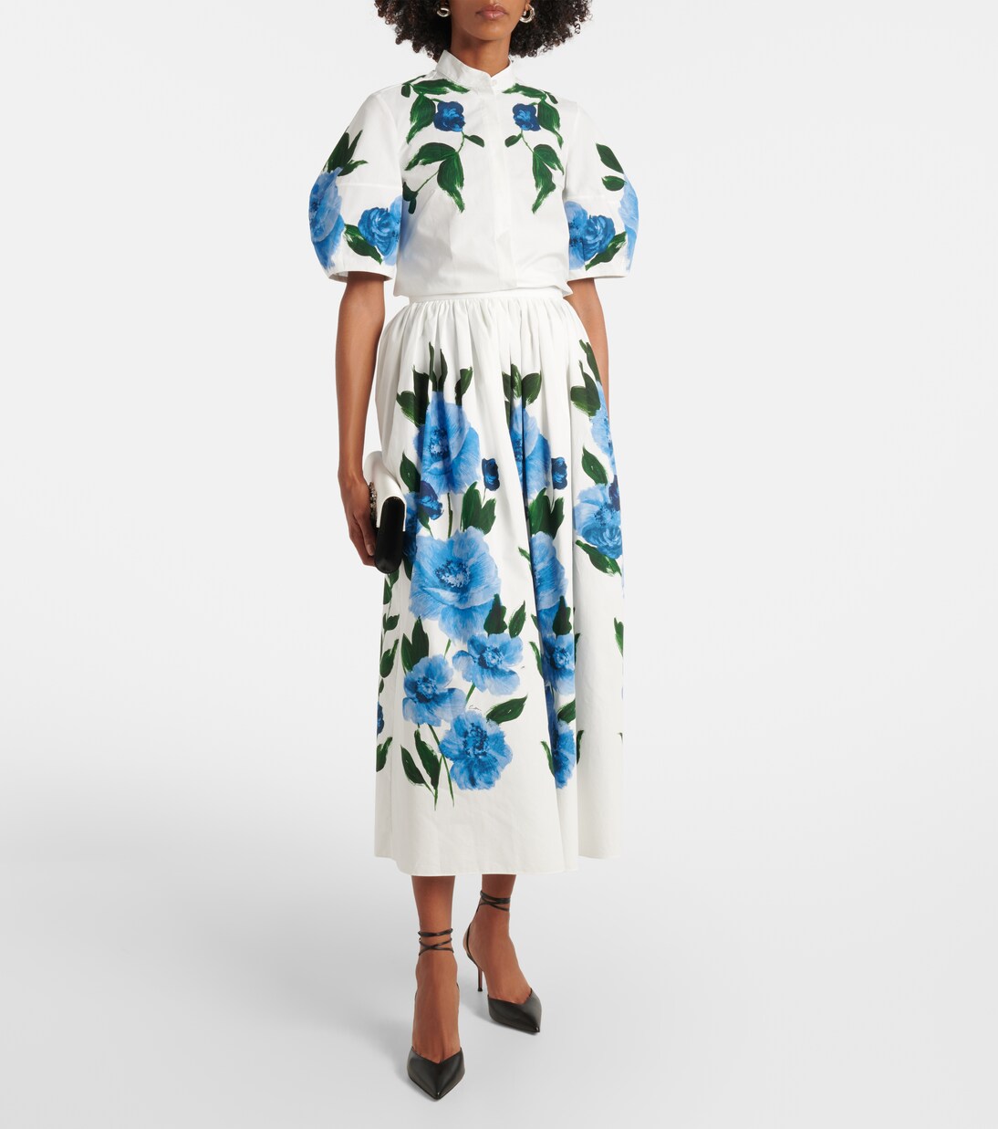 Blusa in cotone con stampa | Erdem