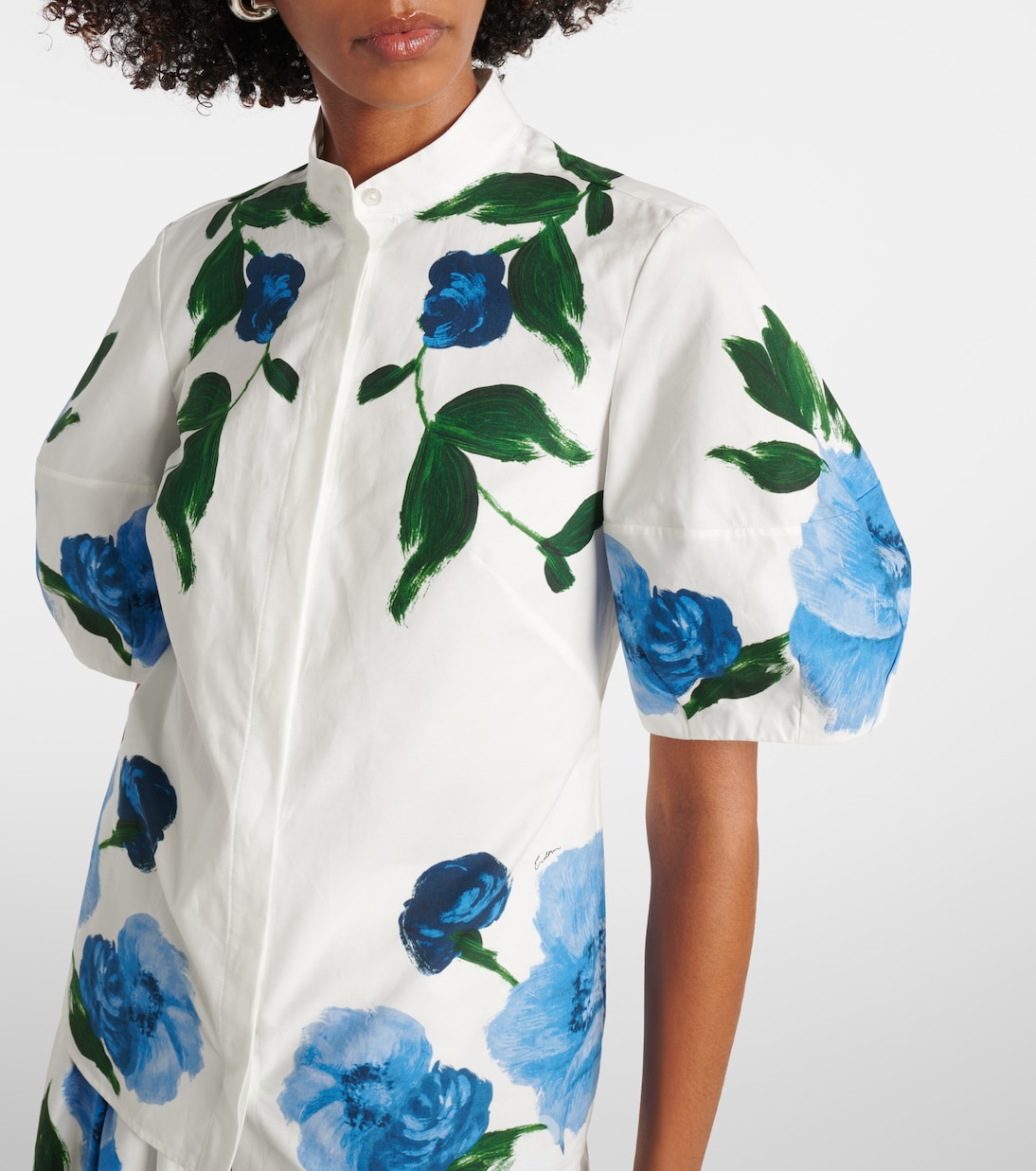 Blusa in cotone con stampa | Erdem