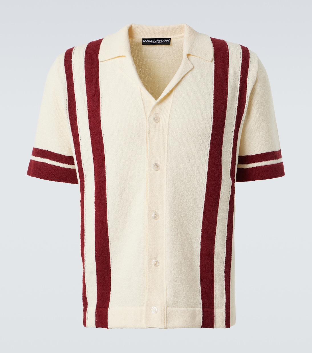 Camicia bowling in misto cotone a righe | Dolce&Gabbana