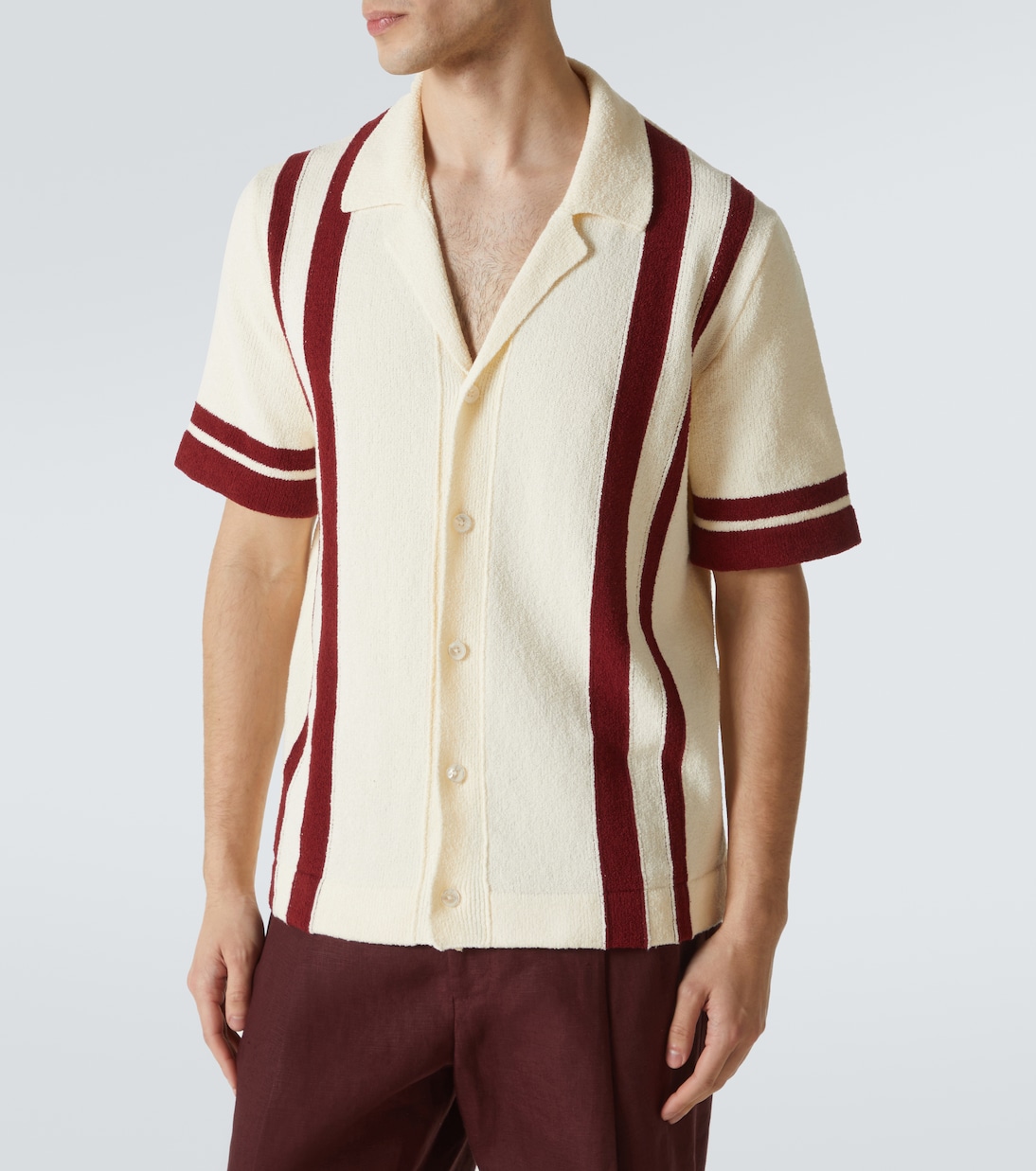 Camicia bowling in misto cotone a righe | Dolce&Gabbana