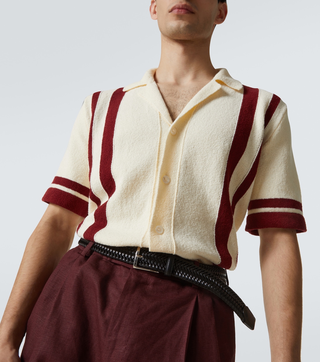 Camicia bowling in misto cotone a righe | Dolce&Gabbana