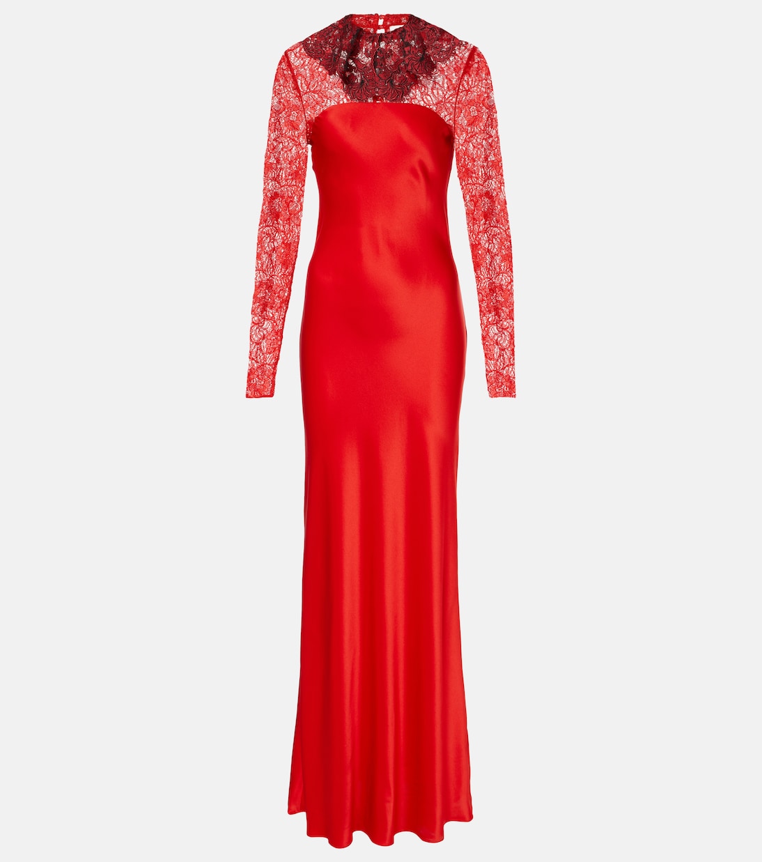 Robe longue en soie mélangée et dentelle | Rodarte