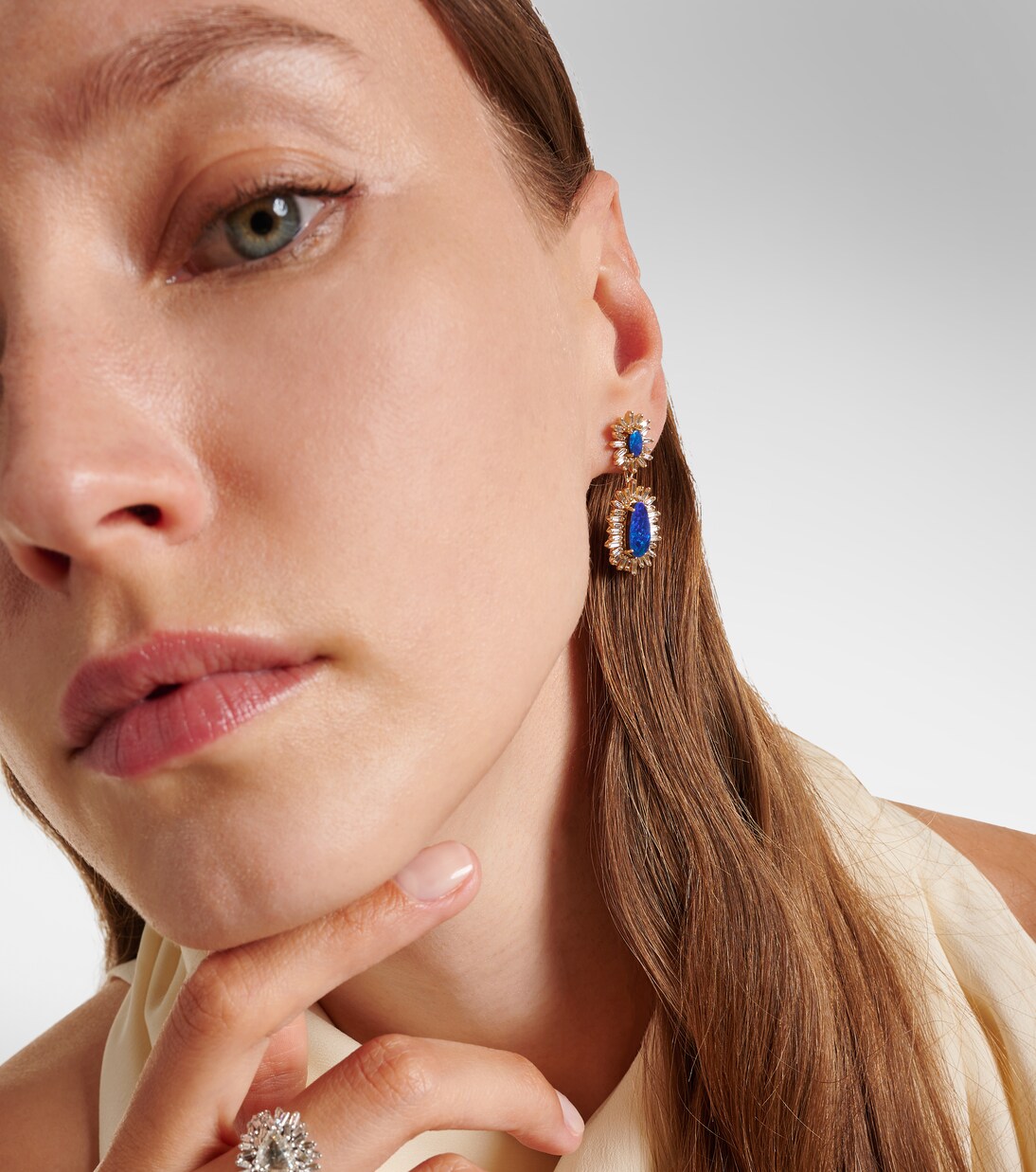 Boucles d'oreilles en or 18 ct, opales et diamants | Suzanne Kalan