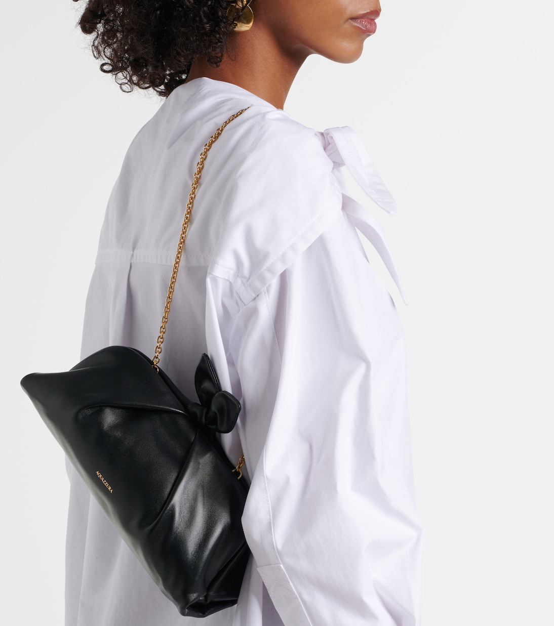 Pochette Bow Tie Small en cuir | Aquazzura