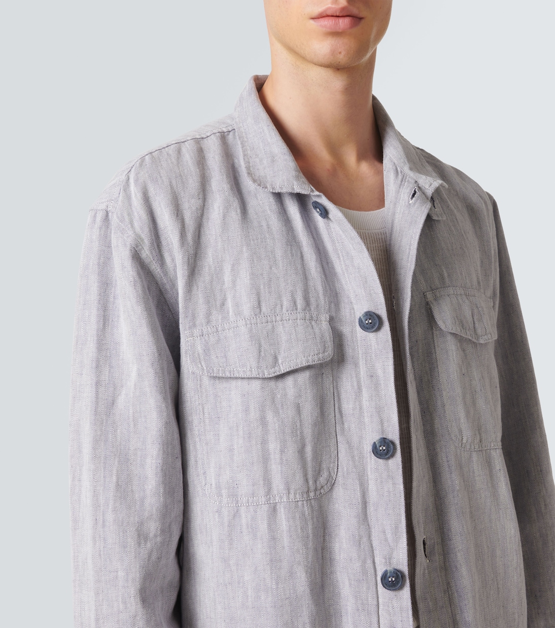 Nuno cotton and linen overshirt | Frescobol Carioca