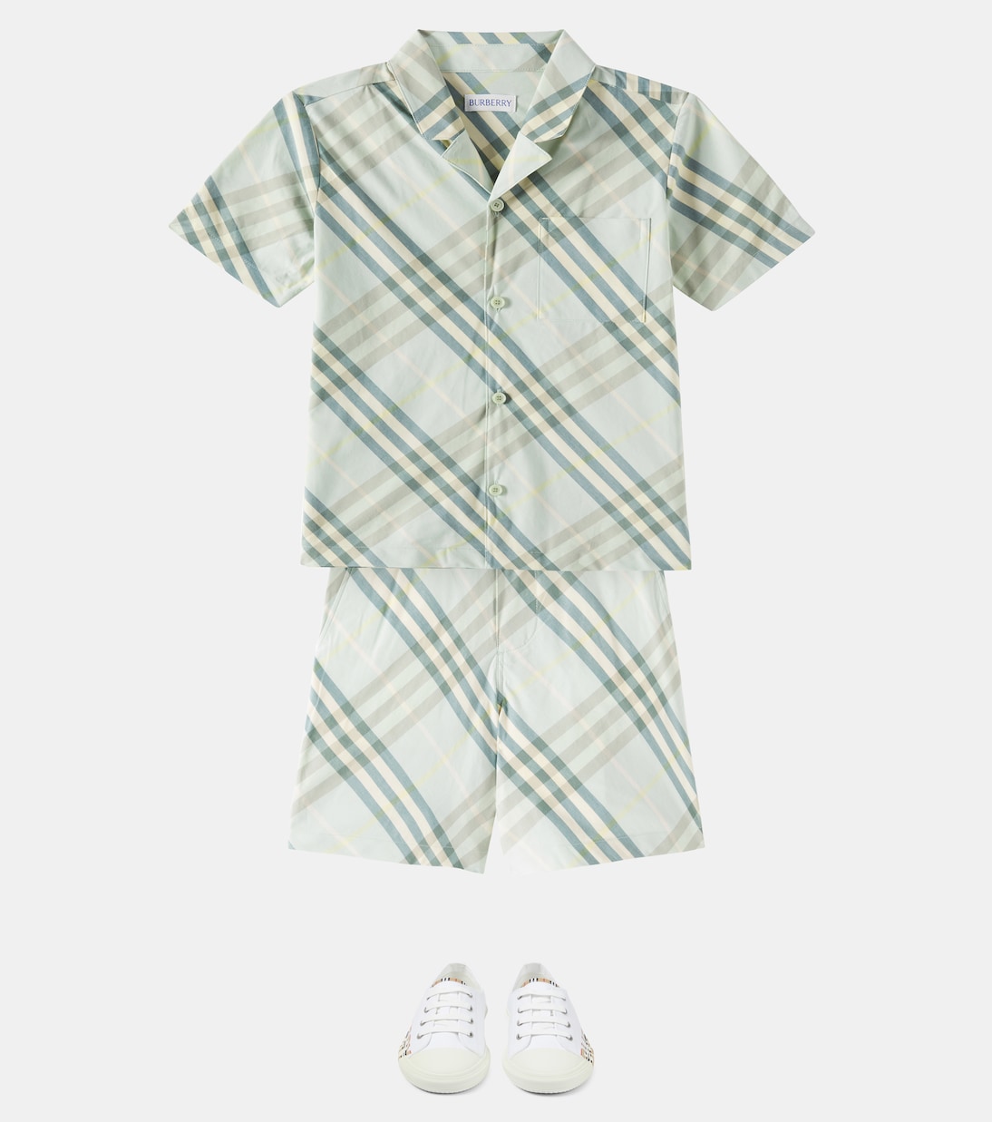 Short en coton à carreaux | Burberry Kids