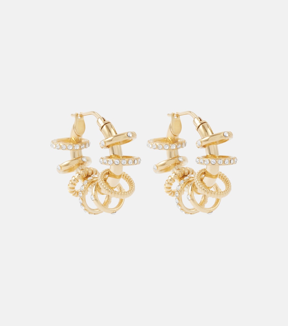 Orecchini AMINA MUADDI con anelli multipli e dettagli decorativi per un look giovane e trendy