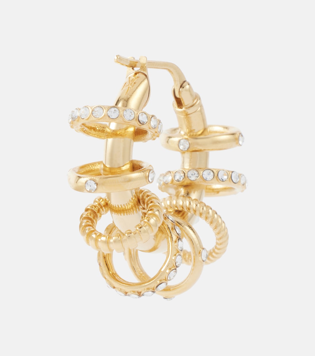Orecchini AMINA MUADDI con anelli multipli e dettagli decorativi per un look giovane e trendy