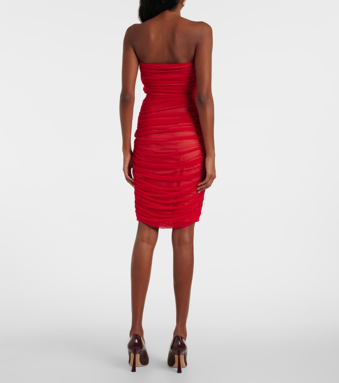 Walter ruched mesh minidress | Norma Kamali