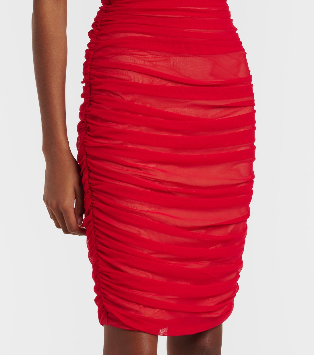 Walter ruched mesh minidress | Norma Kamali
