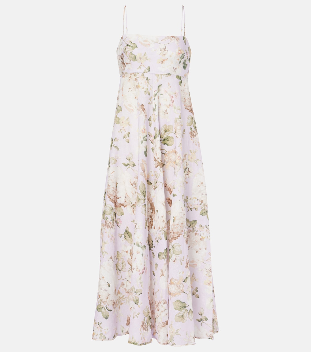 Abito midi Acacia in lino con stampa | Zimmermann
