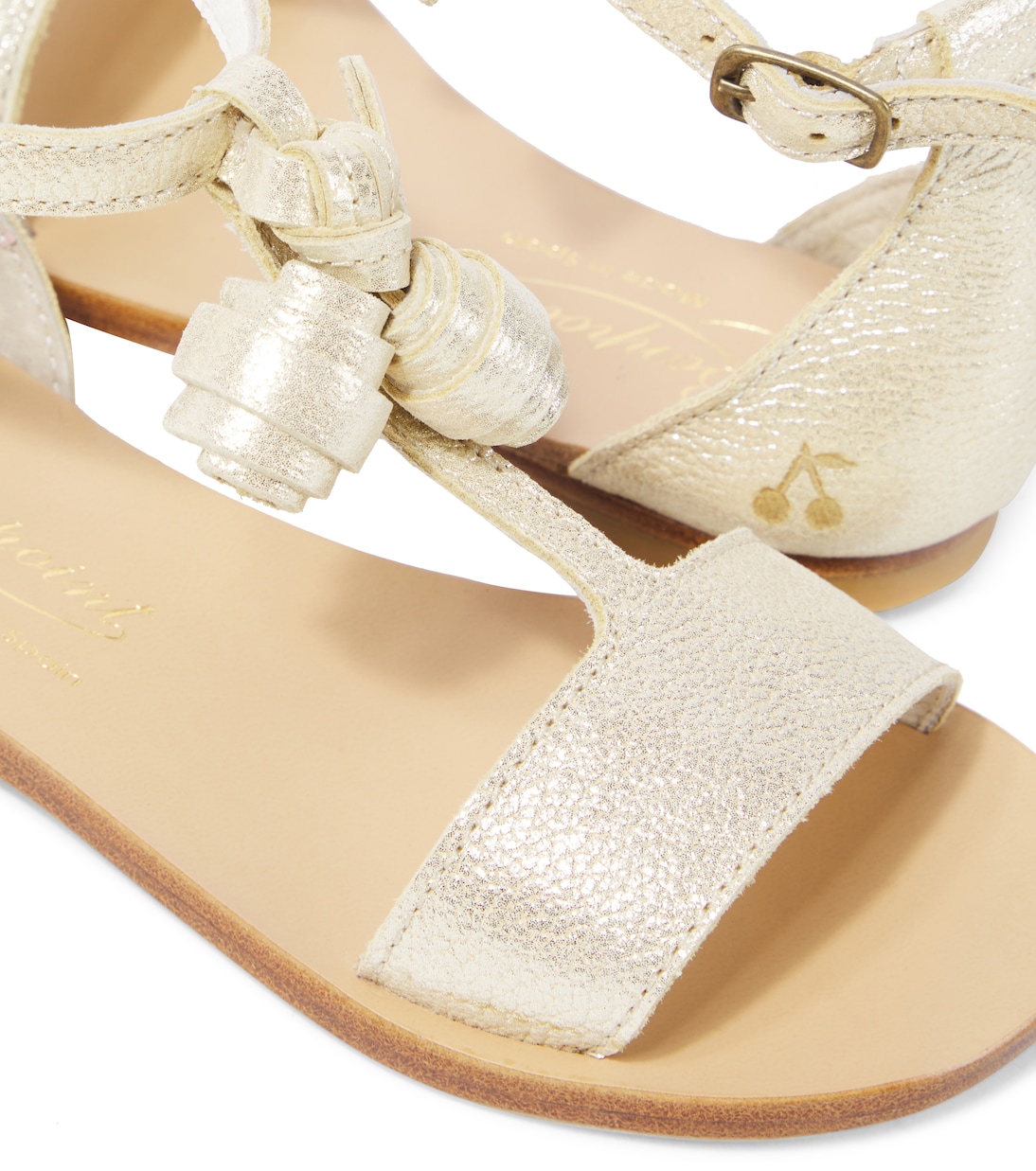 Sandalen Elmas aus Metallic-Leder | Bonpoint