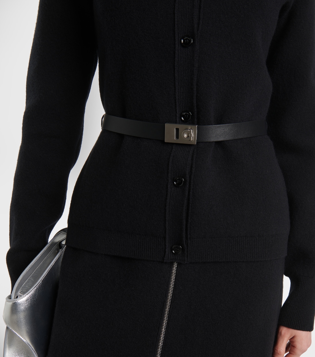 Cardigan con pelle | Ferragamo