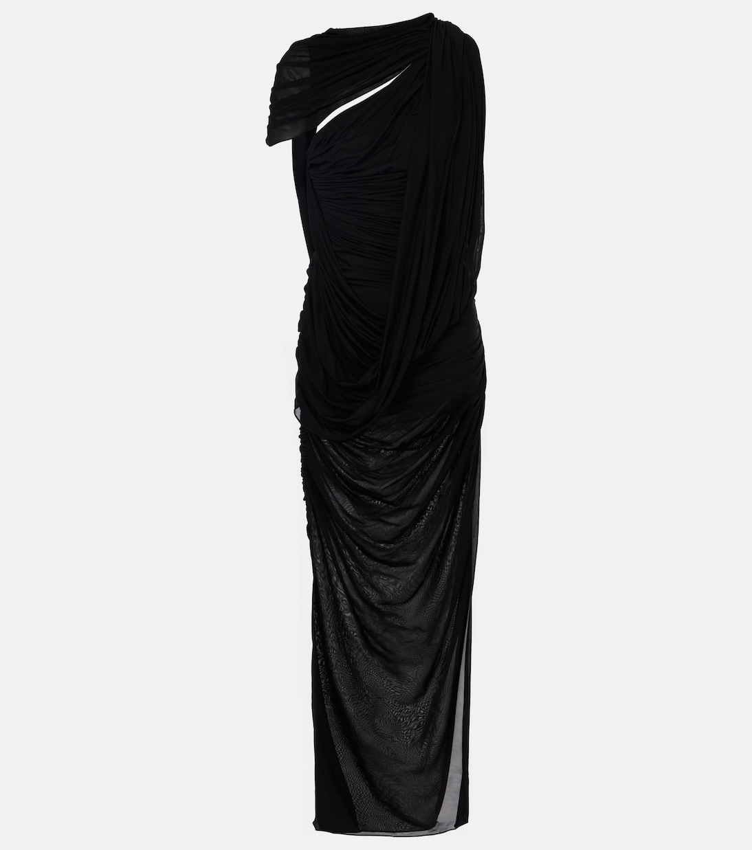 Draped open-back jersey maxi dress | Mugler