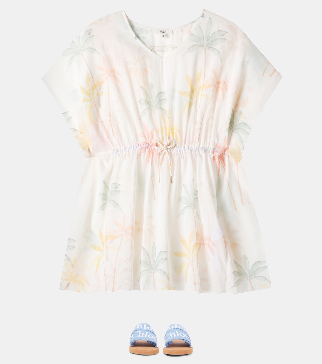 Printed cotton voile dress | Chloé Kids