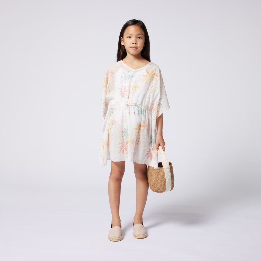 Printed cotton voile dress | Chloé Kids
