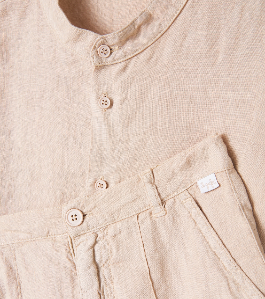 T-shirt e shorts in lino | Il Gufo