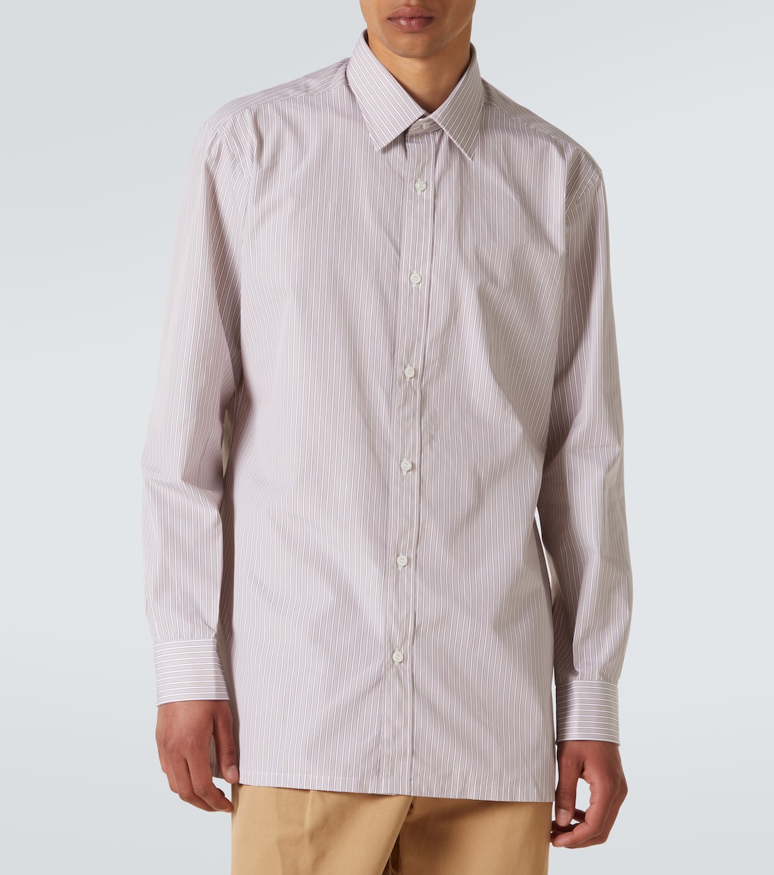 Camisa en popelín de algodón a rayas | Charvet