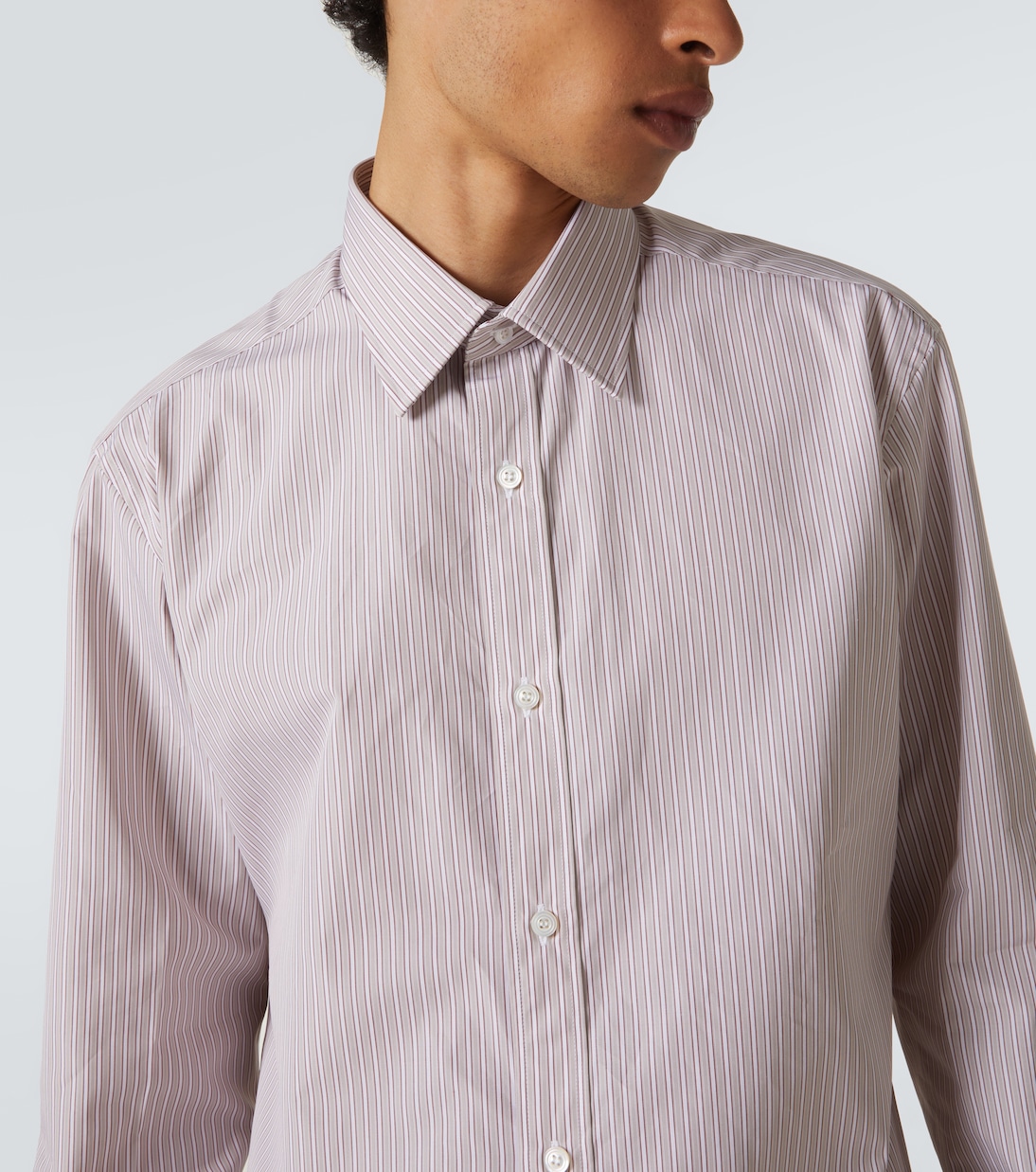 Camisa en popelín de algodón a rayas | Charvet