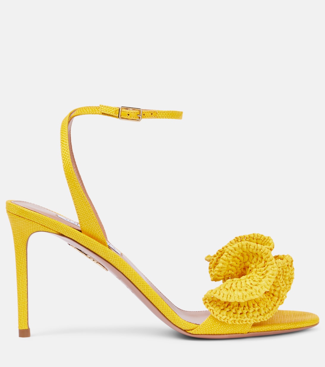 Noches Tropicales 85 raffia sandals | Aquazzura