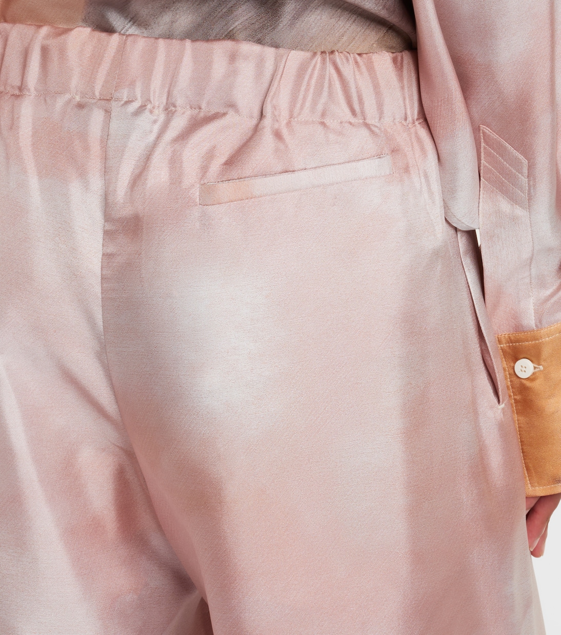 Pantalon palazzo imprimé en soie | The Attico