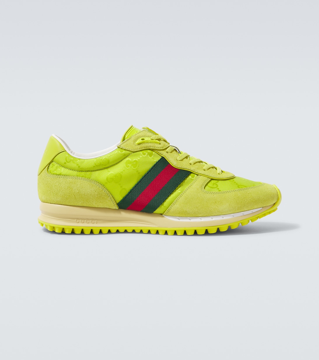 Re-Motion Web Stripe suede-trimmed sneakers | Gucci