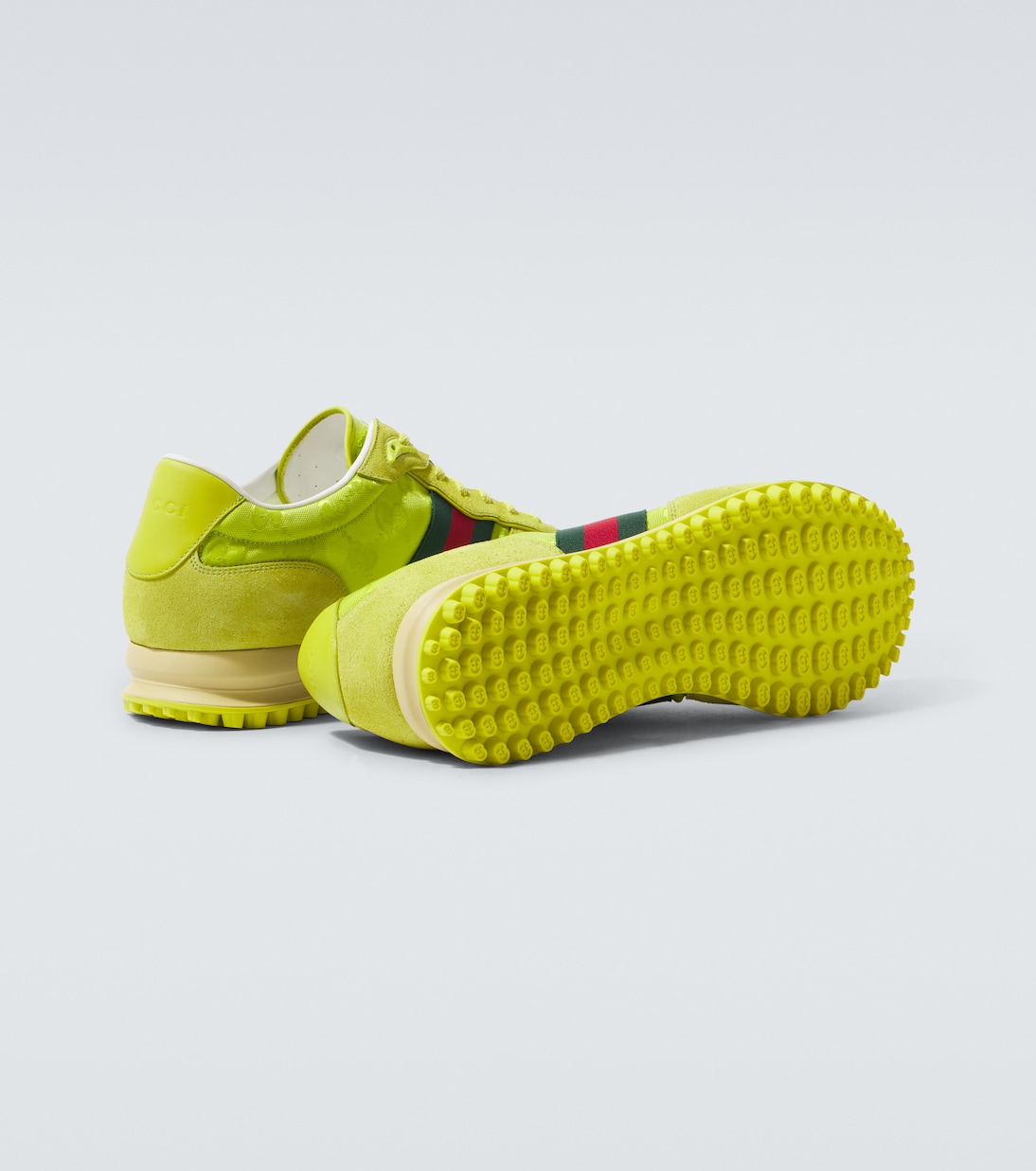 Re-Motion Web Stripe suede-trimmed sneakers | Gucci