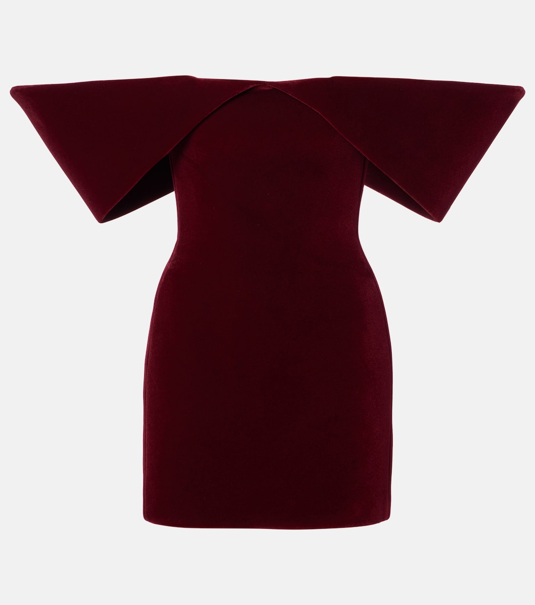 Off-Shoulder-Minikleid aus Samt | David Koma