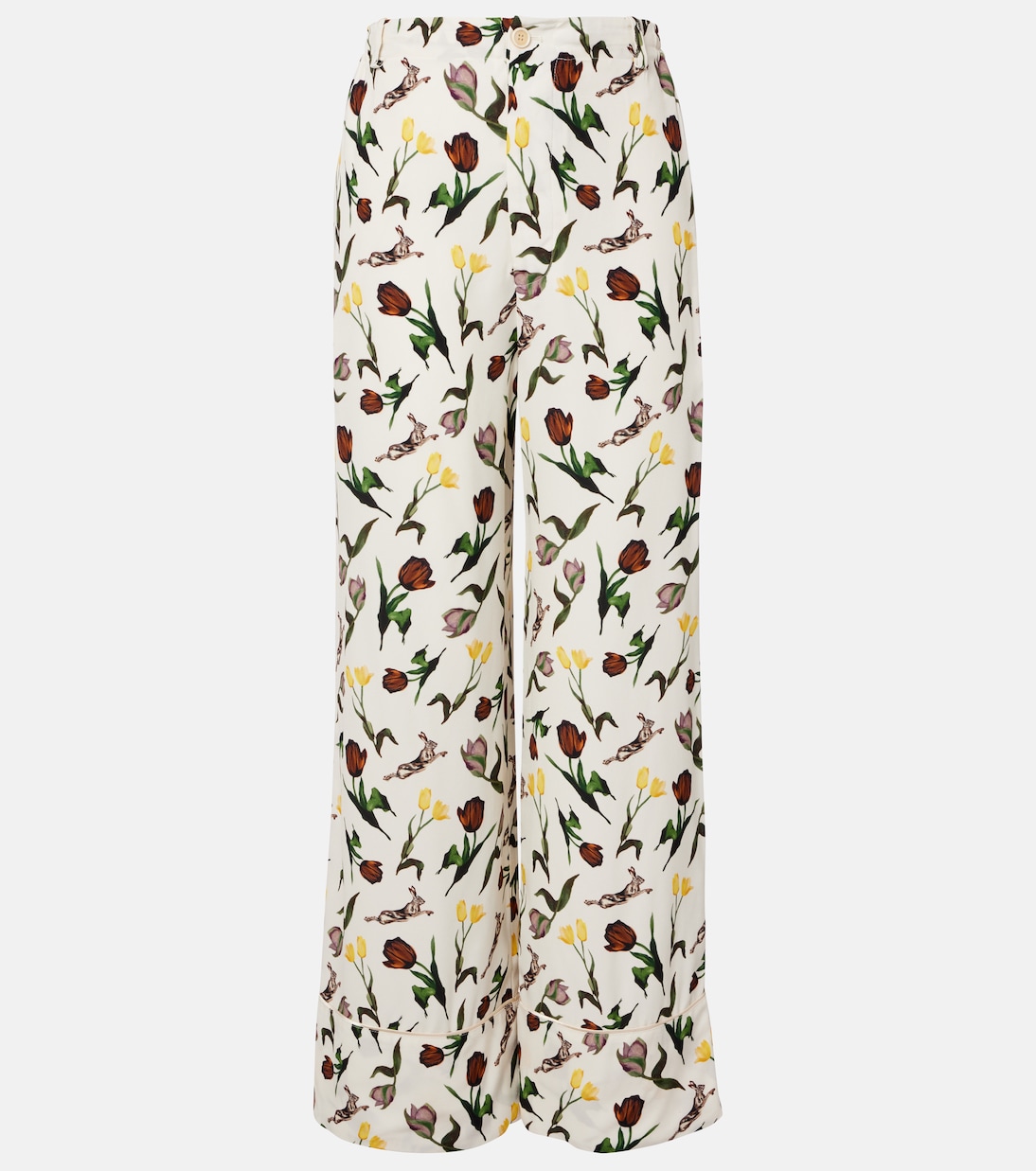Bedruckte Palazzo-Hose aus Seide  | Marni