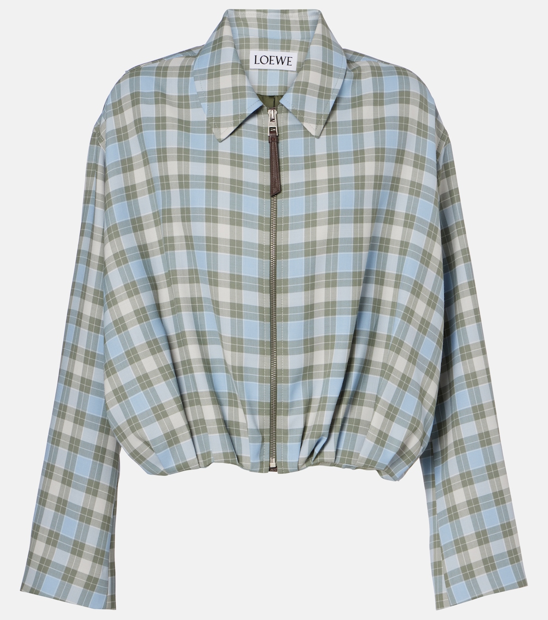 Chaqueta drapeada a cuadros | Loewe