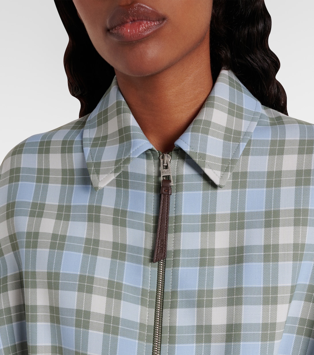 Chaqueta drapeada a cuadros | Loewe