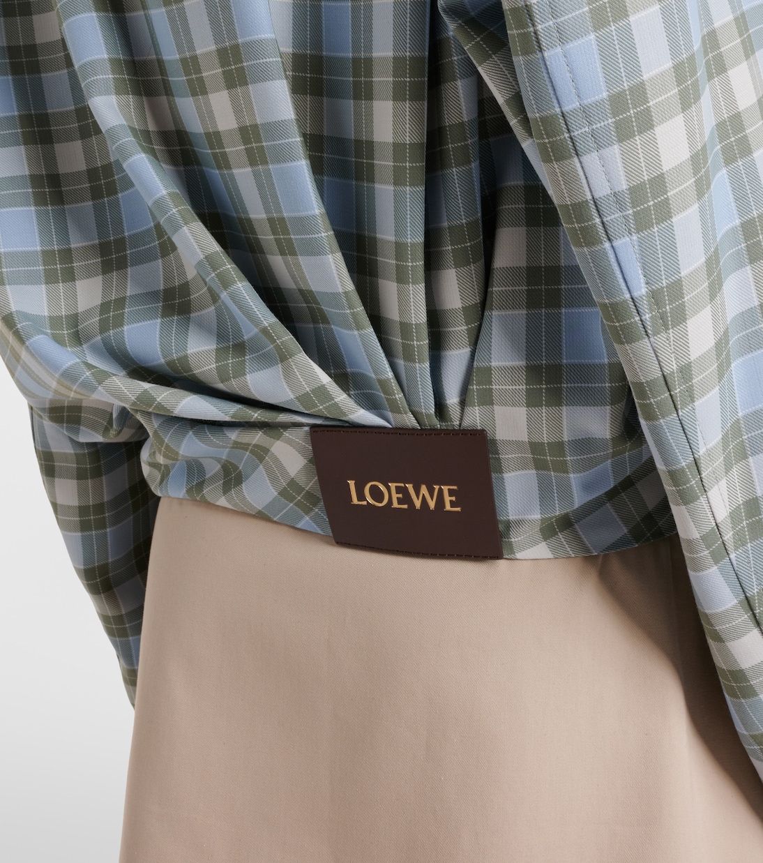 Chaqueta drapeada a cuadros | Loewe