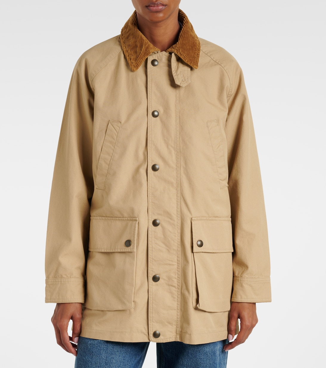 Corduroy-trimmed cotton field jacket | Polo Ralph Lauren