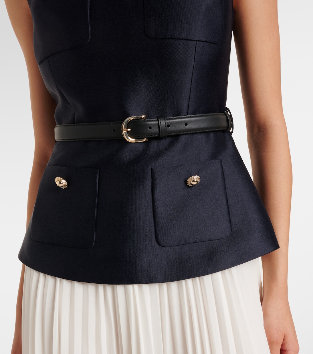 Midikleid aus Taft | Self-Portrait