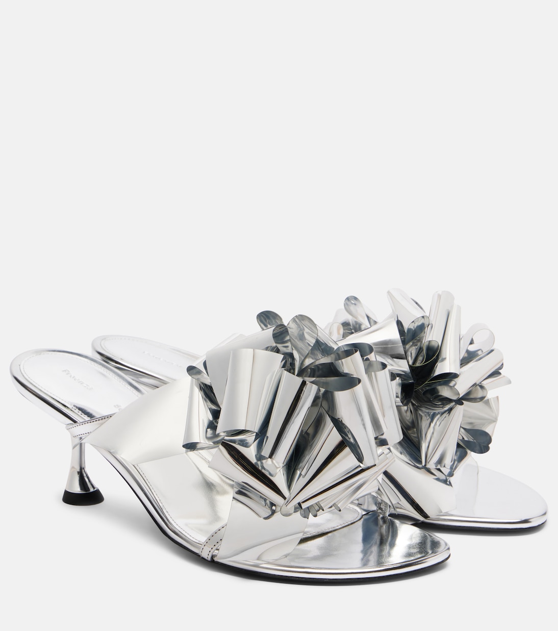 Pantoletten Tee Souvenir aus Metallic-Leder | Proenza Schouler