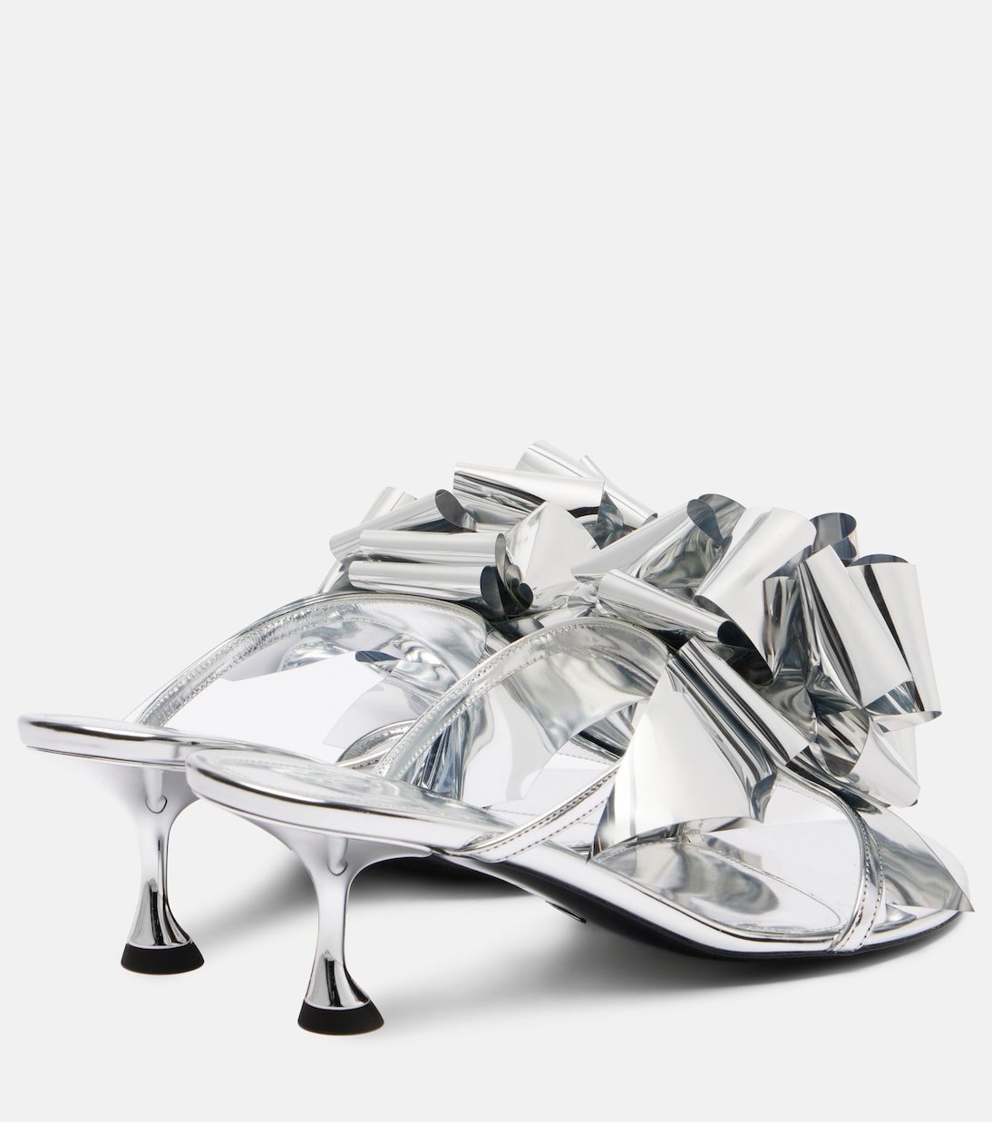 Pantoletten Tee Souvenir aus Metallic-Leder | Proenza Schouler