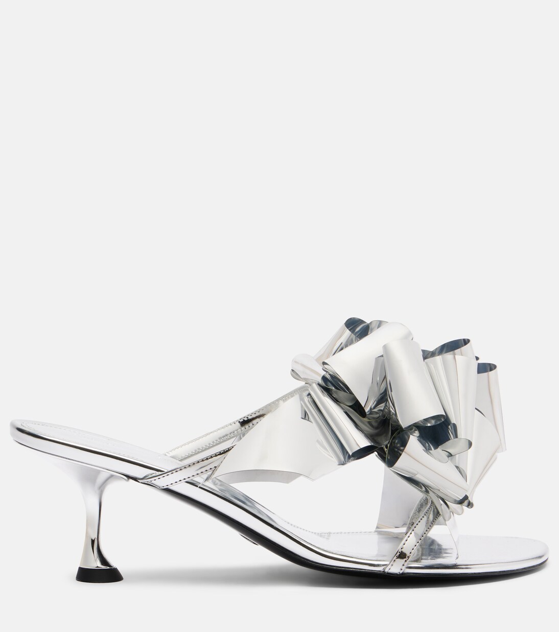 Pantoletten Tee Souvenir aus Metallic-Leder | Proenza Schouler
