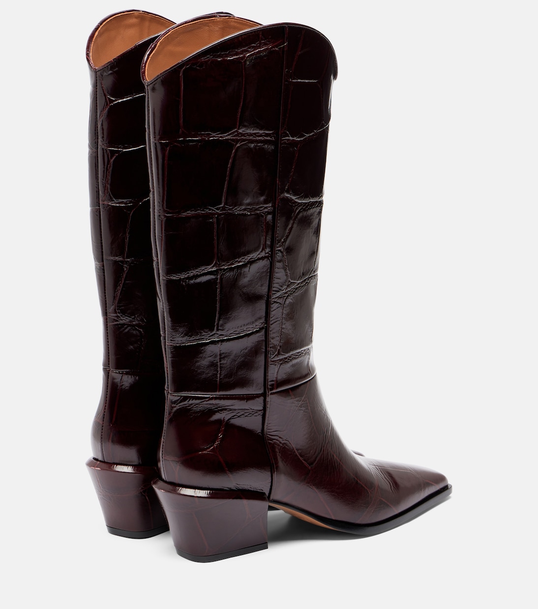 Bettina 25 croc-effect leather cowboy boots | Paris Texas