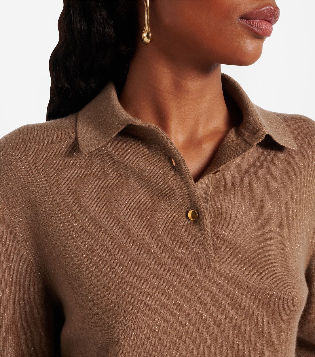 Luciole cashmere-blend polo sweater | Loro Piana