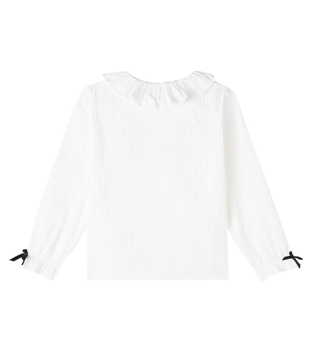 Camisa Betty de algodón a rayas con lazo | La Coqueta