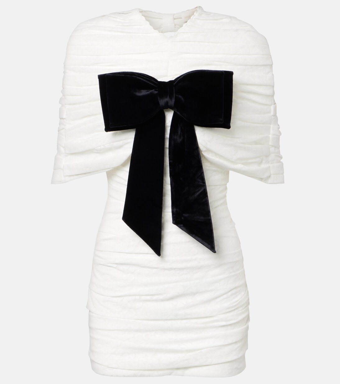 Bow-detail ruched minidress | Shushu/Tong