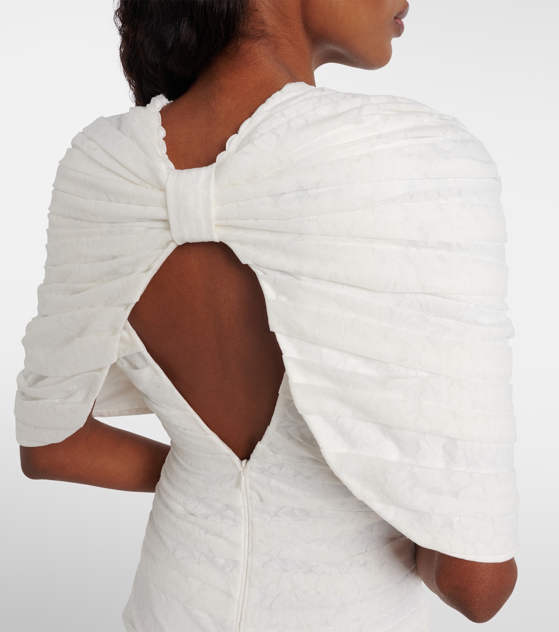 Bow-detail ruched minidress | Shushu/Tong